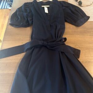 Ann Taylor Midnight Blue Long Sleeve Dress